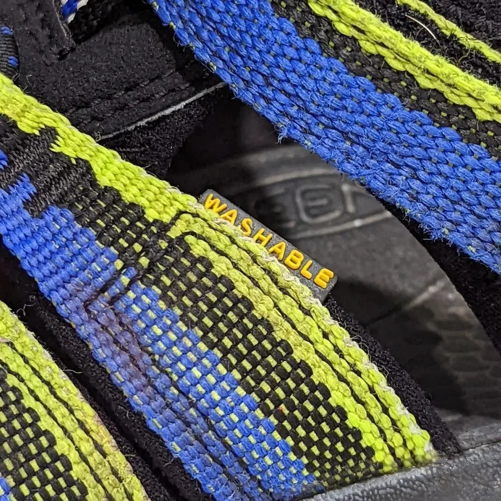 Keen Newport H2 Blue Green Black Striped Fisherman Water Hiking Sandal Boys 2
